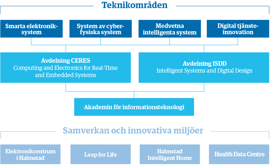 Organisationsschema över Akademin för informationsteknologi