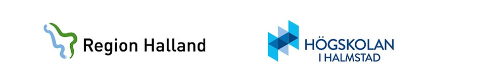 Region Hallands och Högskolan i Halmstads logotyper.