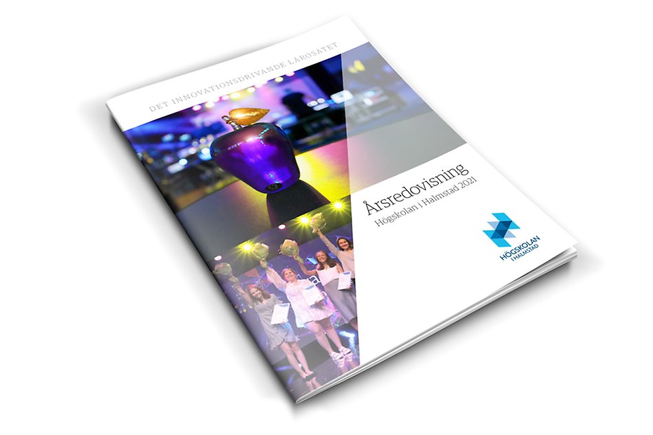 The cover of Halmstad University’s annual report 2021
